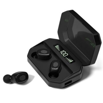 M8 Bluetooth 5.0 TWS Earphones with Touch Display & Charging Box (Black) - 1