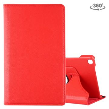 Red Litchi Texture Rotating Leather Case for Galaxy Tab A 8.0 T290/T295 - 1