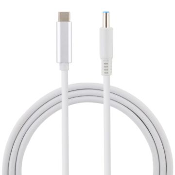 HP USB-C to 4.5x3.0mm Laptop Charging Cable, 1.5m, White - 1