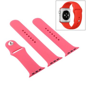 Apple Watch Band 3 in 1 Rubber Pin Buckle Hibiscus Pink 42/41/40/38mm - 1