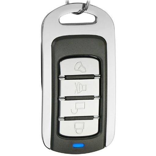 315MHz Metal Learning Code 4-Key Remote for Car Garage Door (Black/Silver) - 1