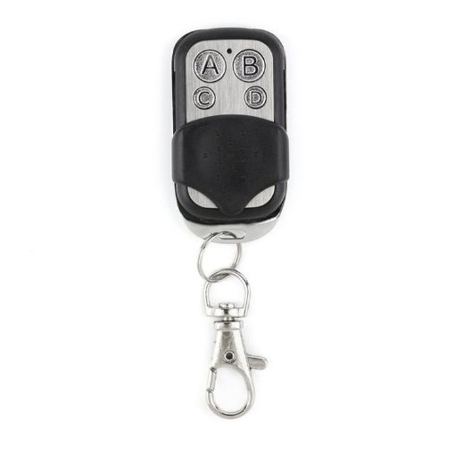 315MHz Metal Wireless Remote Control, Learning Code, 4 Keys, Black/Silver - 1