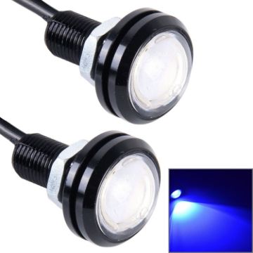 2 PCS 2x 3W Waterproof Eagle Eye White LED Vehicle Lights, 60cm Cable - 1