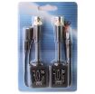2 PCS Passive Video Balun CCTV Network UTP BNC - Black - 6