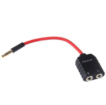 Aputure 3.5mm Audio Y Splitter Cable - Male to 2 Female Headset Mic - 1
