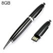 2 in 1 Pen Style USB Flash Drive, Black, 8GB Storage - 1