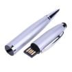 2 in 1 Pen Style USB Flash Drive, Silver, 4GB Storage - 2