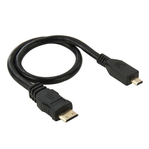 Mini HDMI to Micro HDMI Adapter Cable, 30cm - Male to Male Connector - 1
