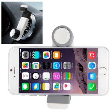 Portable Air Vent Car Mount Holder for Smartphones - White/Grey - 1