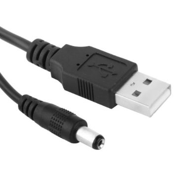 USB Male to DC 5.5 x 2.1mm Power Cable - 1m Length - 1