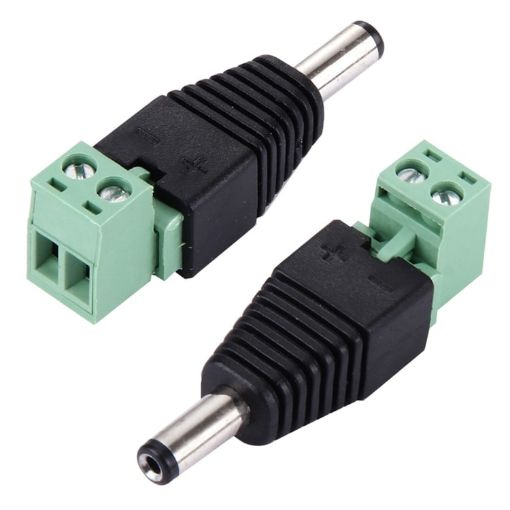 5 PCS 5.5x2.1mm DC Power Male Connector for CCTV Camera - 1
