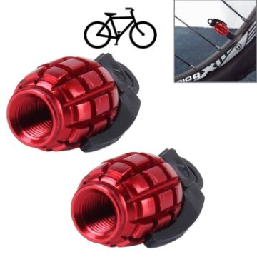 Universal Bicycle Tire Valve Caps - 4 PCS Red | Durable & Stylish - 1