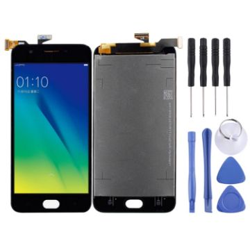 OPPO A57 TFT LCD Screen with Digitizer Full Assembly - Black - 1
