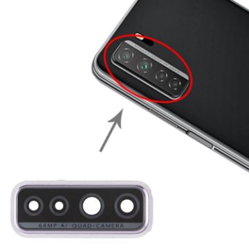 Huawei P40 Lite 5G/Nova 7 SE Camera Lens Cover Silver - Original Replacement - 1