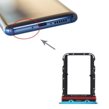 Xiaomi Mi 10 Blue SIM Card Tray Replacement - Dual Pack - 1