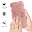 Vivo S30 Rose Gold Embossed Butterfly Leather Phone Case - 5