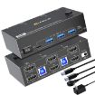 8K 60Hz USB3.0/HDMI Dual Monitor KVM Switch, 2-Port, US Plug - 1