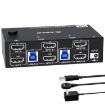 8K 60Hz USB3.0/HDMI Dual Monitor KVM Switch, 2-Port, EU Plug - 2