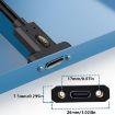 240W Type-C Male Elbow to Female Panel Extension Cable 1.8m with Ear - 4