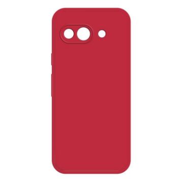 Google Pixel 9a Red Imitation Liquid Silicone Phone Case - 1