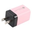 KO-72 38W QC3.0 USB & USB-C PD Quick Charger, US Plug, Pink - 3