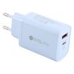 65W QC3.0 USB & USB-C PD Quick Charger, EU Plug, Blue - AR-PD12 - 4