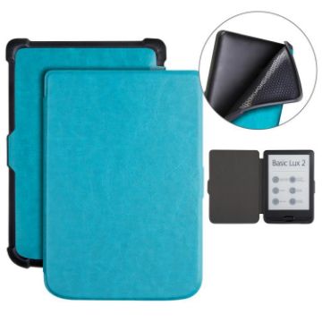 Pocketbook B606/628/633/632/627/616 Blue TPU Leather Tablet Case - 1
