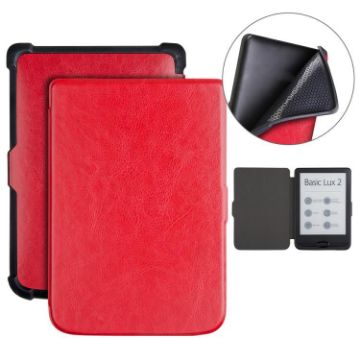Red TPU Leather Smart Tablet Case for Pocketbook B606 628 633 632 627 616 - 1