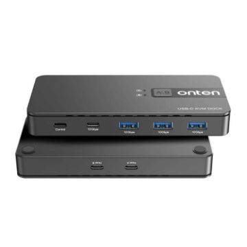 Onten KVM200 USB 3.2 Gen2 Sharing Switch 2 In 4 Out - Black - 1