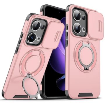 OPPO Reno13 5G Pink Sliding Camshield Ring Holder Phone Case Global - 1