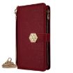Redmi A5 4G Crossbody Leather Phone Case, Red, 171.7mm, Cross Texture - 2