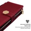 Redmi A5 4G Crossbody Leather Phone Case, Red, 171.7mm, Cross Texture - 4
