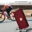 Redmi A5 4G Crossbody Leather Phone Case, Red, 171.7mm, Cross Texture - 6