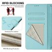 OPPO A5x 5G/4G Global Smile Embossing RFID Leather Case Mint Green - 6