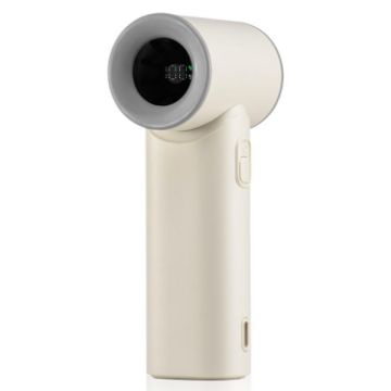 N610 Beige High Speed Handheld Fan - Digital Display - 1