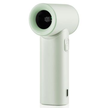 N610 High Speed Handheld Fan with Digital Display - Green - 1