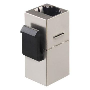 Shielded RJ45 Cat6 In-line Coupler with Keystone Latch - 1