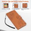OPPO A5 Pro 5G Brown Leather Case with Rose Embossing & 3 Card Slots - 6
