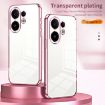 Vivo S30 Pink Transparent Plating Fine Hole Phone Case - 3
