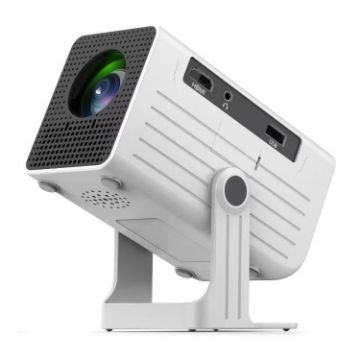 N6 1280x720P 70ANSI Android 11.0 Smart Mini Projector - AU Plug, White - 1
