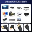 16K DisplayPort Extension Cable 3m - DP2.1 Right Elbow 52Gbps 30Hz (Black) - 6