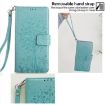 Redmi A5 4G Green Leather Phone Case - Tree & Deer Embossed Design - 5