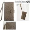 Redmi A5 4G Grey Leather Phone Case - Tree & Deer Embossed Design - 5