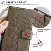 Redmi A5 4G Grey Leather Phone Case - Tree & Deer Embossed Design - 7