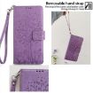 Redmi A5 4G 171.7mm Purple Tree & Deer Embossed Leather Case - 5