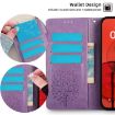 Redmi A5 4G 171.7mm Purple Tree & Deer Embossed Leather Case - 6