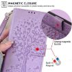 Redmi A5 4G 171.7mm Purple Tree & Deer Embossed Leather Case - 7