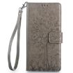 Redmi Note 14S 4G Grey Leather Phone Case - Tree & Deer Embossed - 2