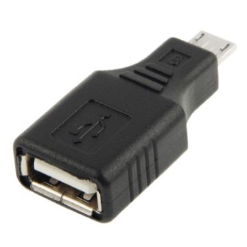 Micro USB to USB 2.0 Adapter with OTG Function - Black - 1