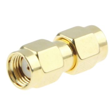 Gold Plated SMA Male to RP-SMA Male Adapter - 70 Character Limit - 1
